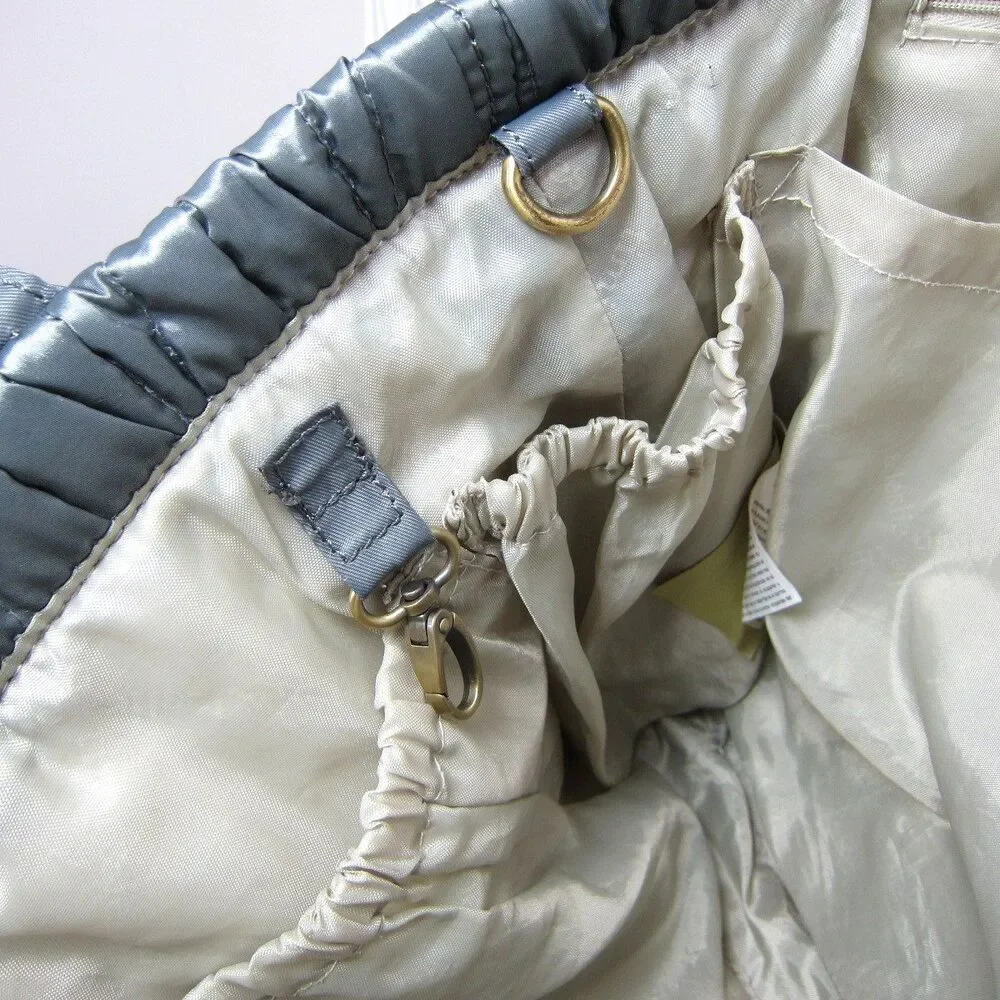 Timi & Leslie Antoinette Gray Quilted Boho Style Tote Diaper Bag